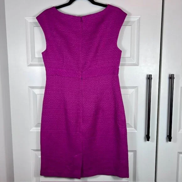 Trina Turk Women's Pink/Purple Jacquard Designer Luxury Sheath Dress Medium - Picture 3 of 9